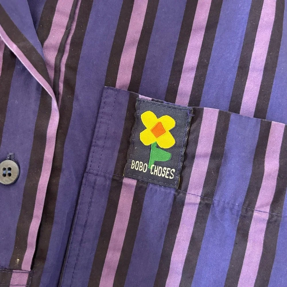 Bobo Choses Blue & Purple Striped Blouse - Picture 2 of 4